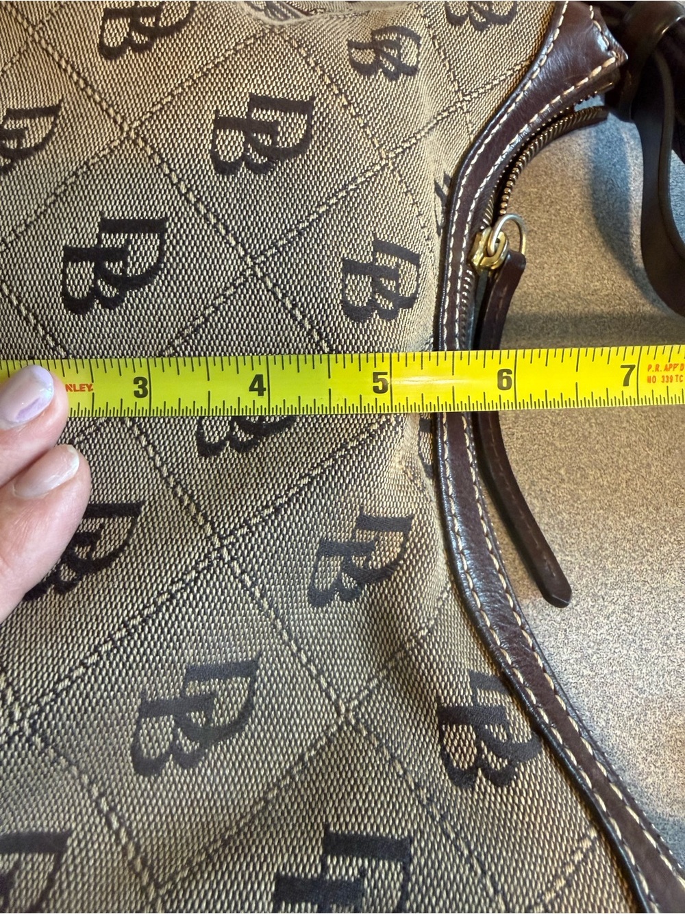 Dooney & Bourke Tan Brown Monogram Shoulder Bag - Picture 14 of 16